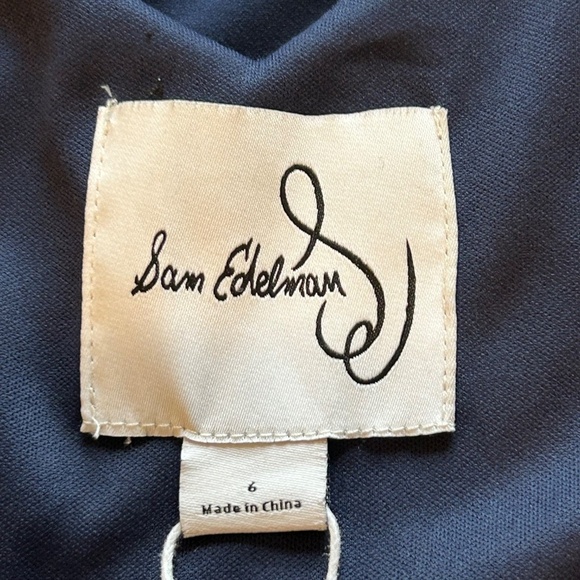 NWT Sam Edelman Navy Ruched Bodycon Sleeveless Midi Dress Size 6 - Picture 10 of 16